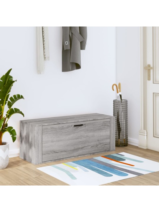 Nástěnný botník šedý sonoma 100x35x38 cm kompozitní dřevo