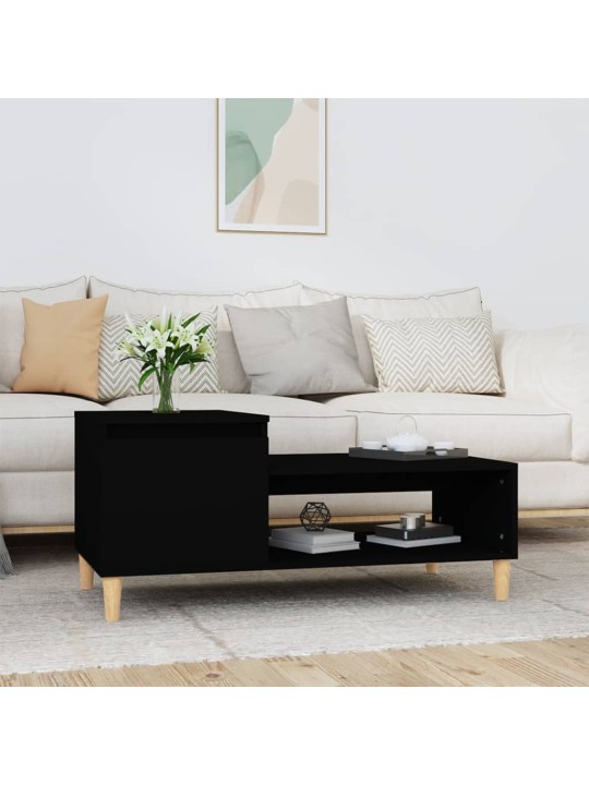 Konferenční stolek černý 100x50x45 cm kompozitní dřevo