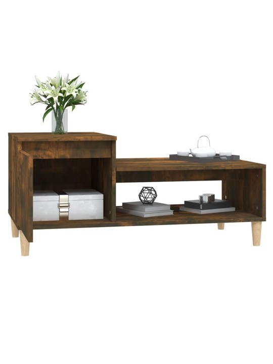Konferenční stolek kouřový dub 100x50x45 cm kompozitní dřevo
