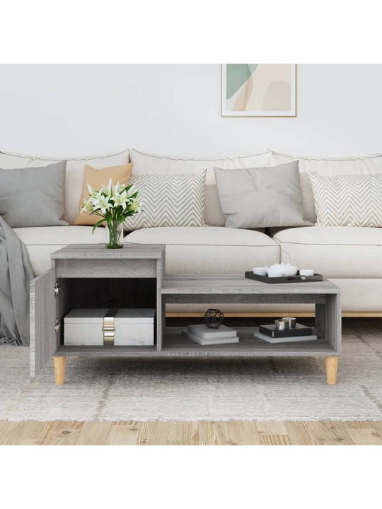 Konferenční stolek šedý sonoma 100x50x45 cm kompozitní dřevo