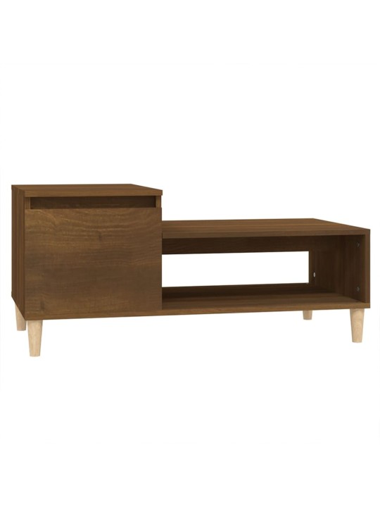 Konferenční stolek hnědý dub 100x50x45 cm kompozitní dřevo