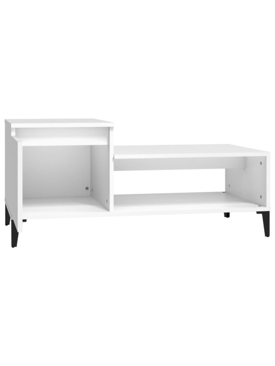 Konferenční stolek bílý 100 x 50 x 45 cm kompozitní dřevo