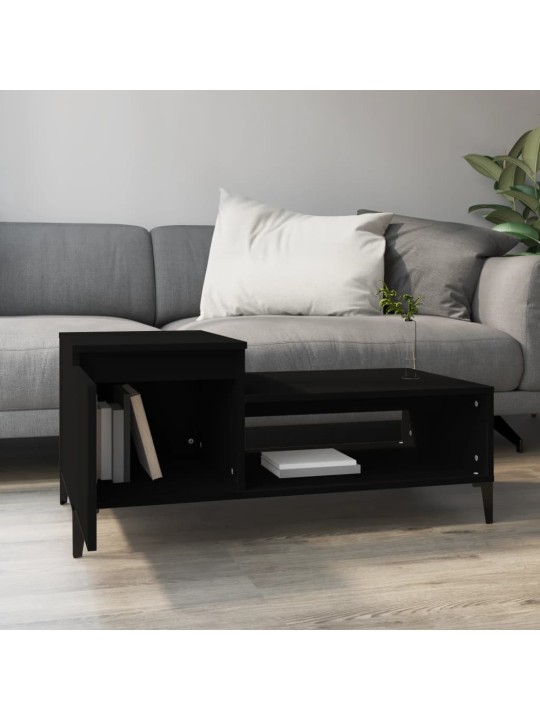 Konferenční stolek černý 100x50x45 cm kompozitní dřevo