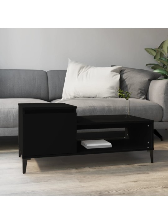 Konferenční stolek černý 100x50x45 cm kompozitní dřevo