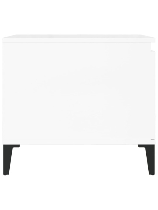Konferenční stolek lesklý bílý 100x50x45 cm kompozitní dřevo