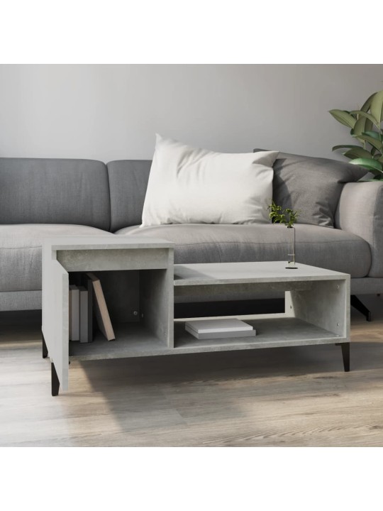 Konferenční stolek betonově šedý 100x50x45 cm kompozitní dřevo