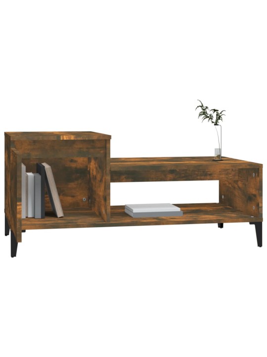 Konferenční stolek kouřový dub 100x50x45 cm kompozitní dřevo
