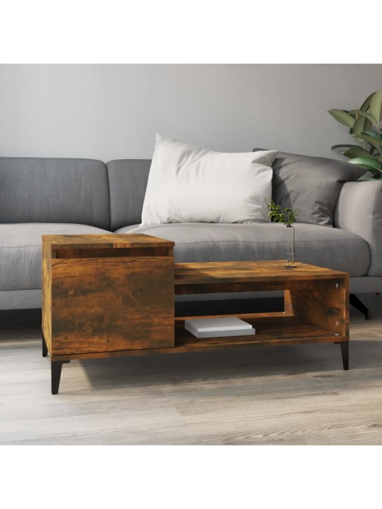 Konferenční stolek kouřový dub 100x50x45 cm kompozitní dřevo