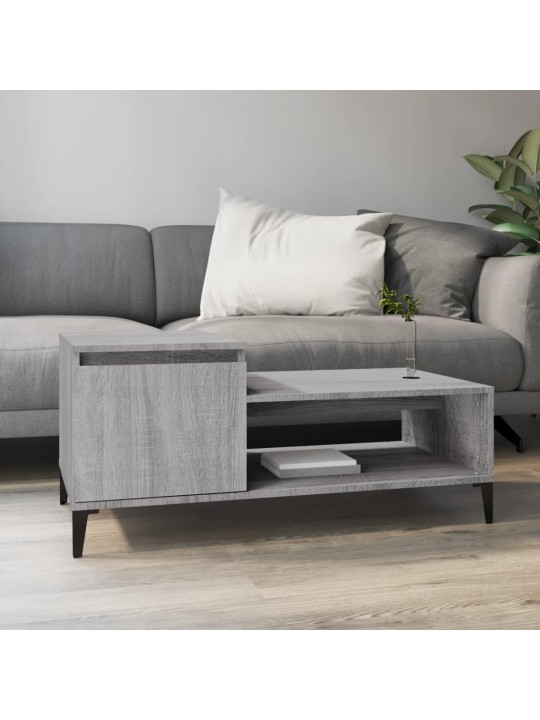 Konferenční stolek šedý sonoma 100x50x45 cm kompozitní dřevo