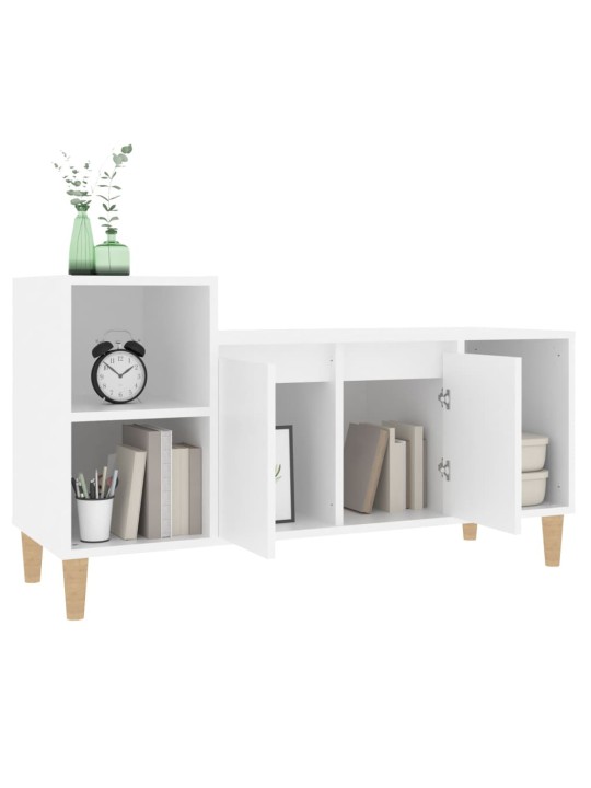 TV skříňka bílá 100x35x55 cm kompozitní dřevo