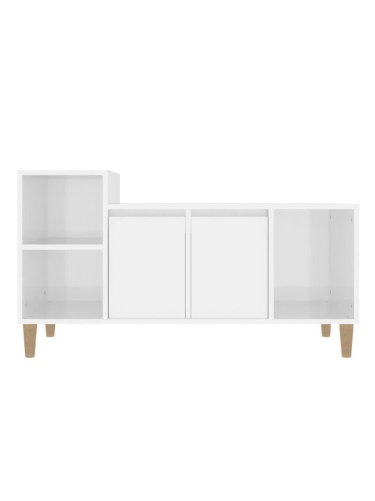 TV skříňka bílá s vysokým leskem 100x35x55 cm kompozitní dřevo