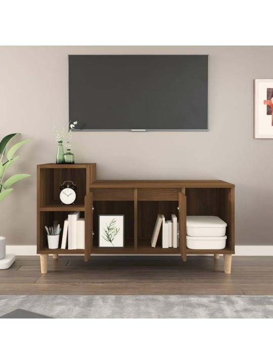 TV skříňka hnědý dub 100x35x55 cm kompozitní dřevo