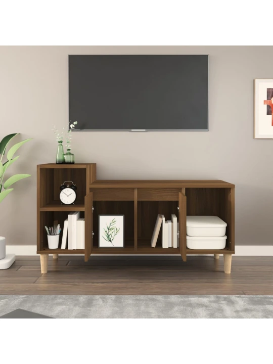 TV skříňka hnědý dub 100x35x55 cm kompozitní dřevo