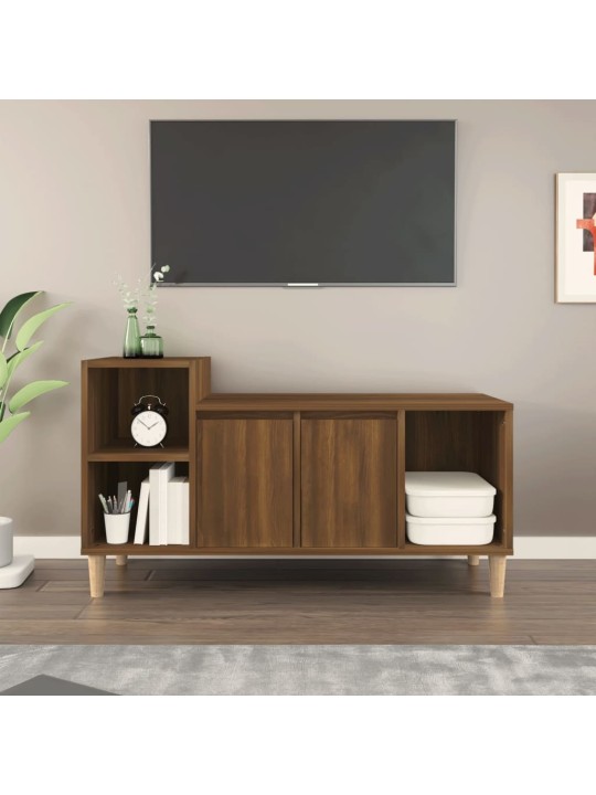 TV skříňka hnědý dub 100x35x55 cm kompozitní dřevo