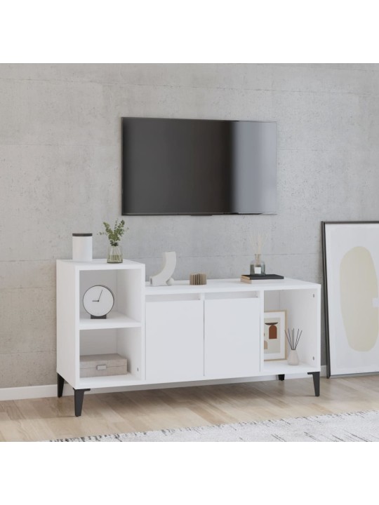 TV skříňka bílá 100x35x55 cm kompozitní dřevo