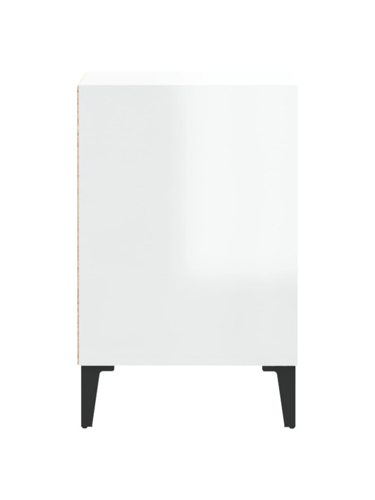 TV skříňka bílá s vysokým leskem 100x35x55 cm kompozitní dřevo