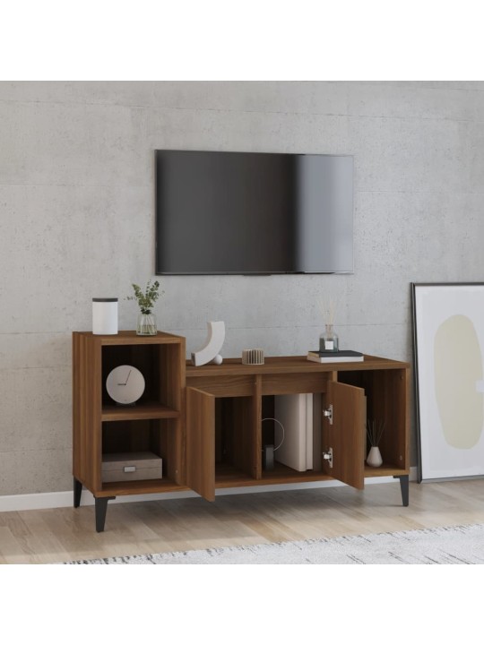 TV skříňka hnědý dub 100x35x55 cm kompozitní dřevo
