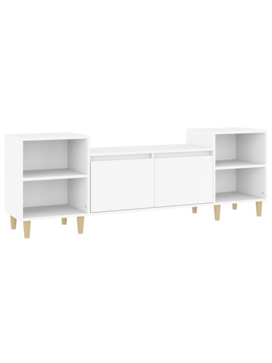 TV skříňka bílá 160 x 35 x 55 cm kompozitní dřevo