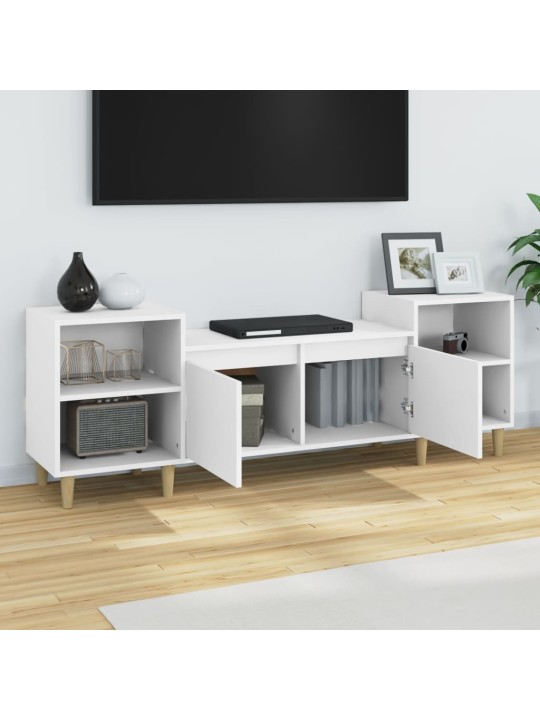 TV skříňka bílá 160 x 35 x 55 cm kompozitní dřevo