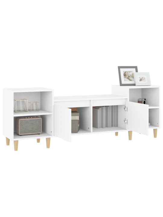 TV skříňka bílá 160 x 35 x 55 cm kompozitní dřevo