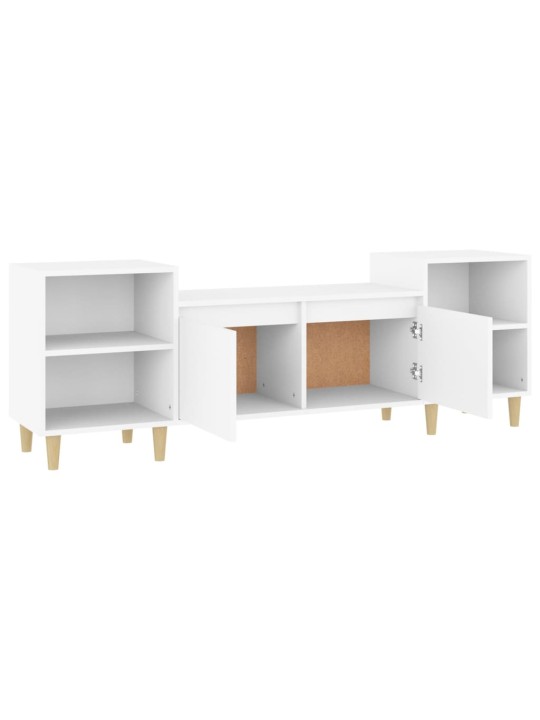 TV skříňka bílá 160 x 35 x 55 cm kompozitní dřevo