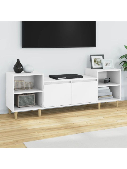 TV skříňka bílá 160 x 35 x 55 cm kompozitní dřevo