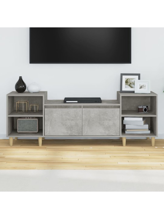 TV skříňka betonově šedá 160x35x55 cm kompozitní dřevo