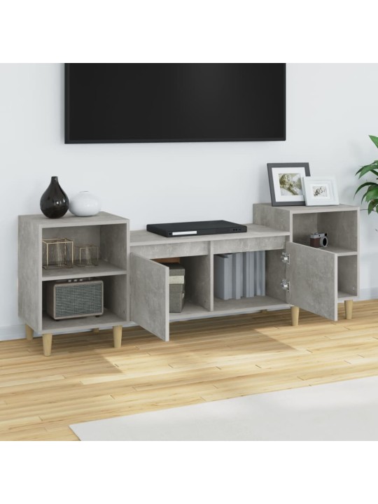 TV skříňka betonově šedá 160x35x55 cm kompozitní dřevo