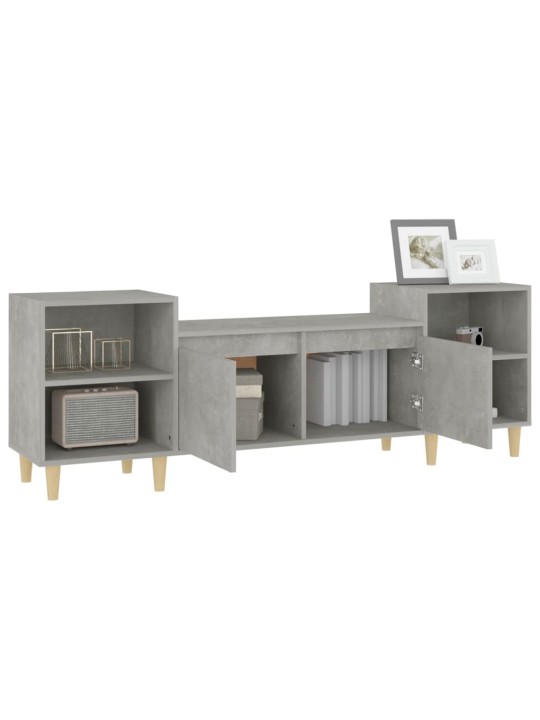 TV skříňka betonově šedá 160x35x55 cm kompozitní dřevo