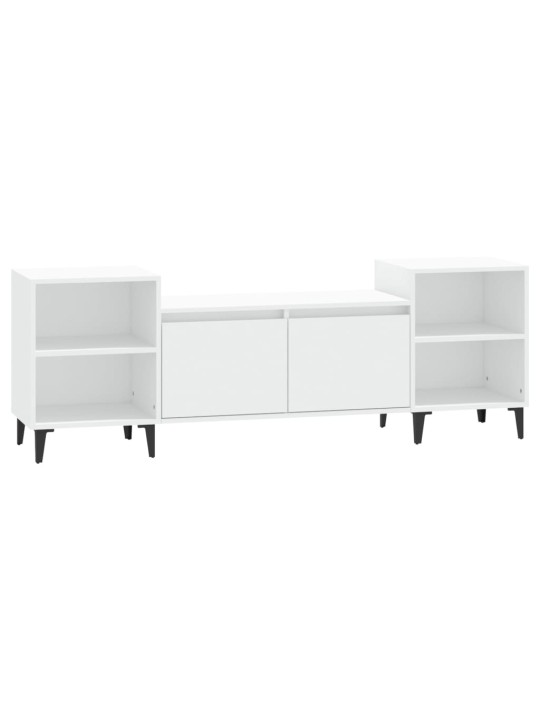 TV skříňka bílá 160 x 35 x 55 cm kompozitní dřevo