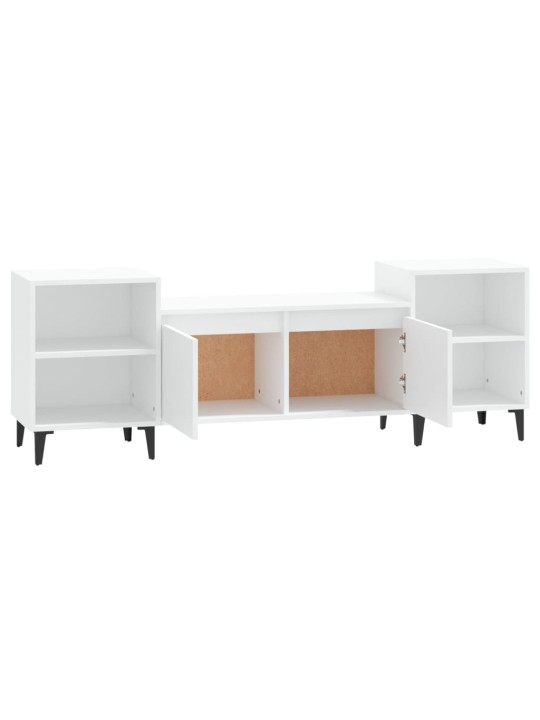 TV skříňka bílá 160 x 35 x 55 cm kompozitní dřevo