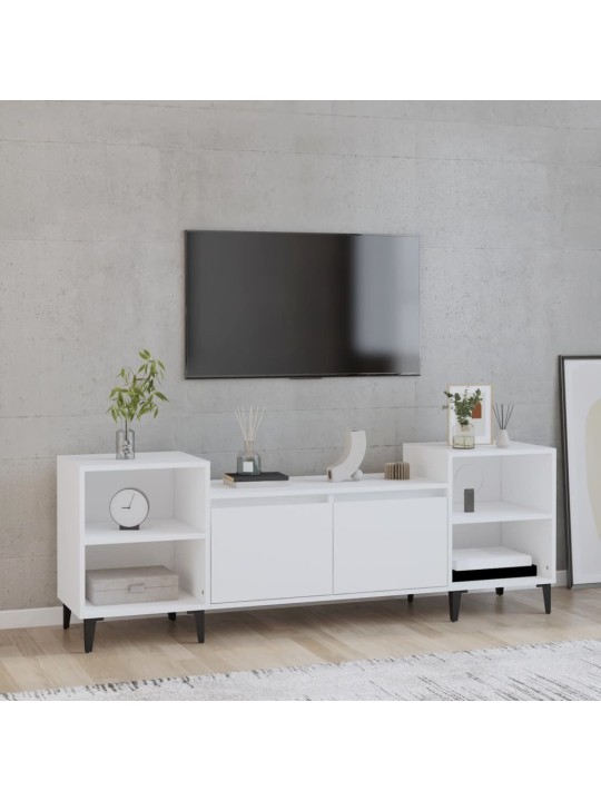 TV skříňka bílá 160 x 35 x 55 cm kompozitní dřevo
