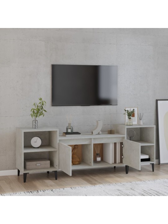 TV skříňka betonově šedá 160x35x55 cm kompozitní dřevo