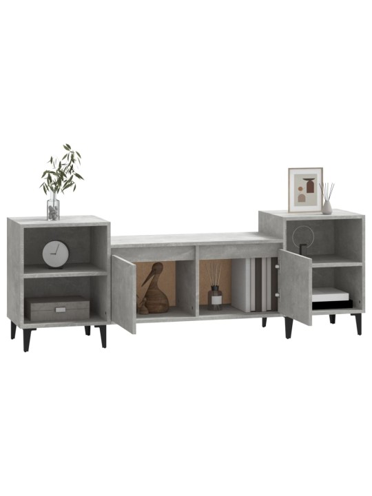 TV skříňka betonově šedá 160x35x55 cm kompozitní dřevo