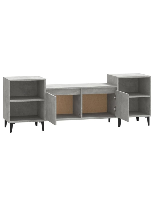 TV skříňka betonově šedá 160x35x55 cm kompozitní dřevo