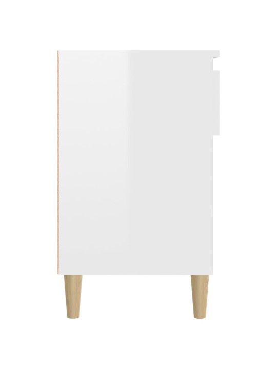 Botník bílý s vysokým leskem 102x36x60 cm kompozitní dřevo