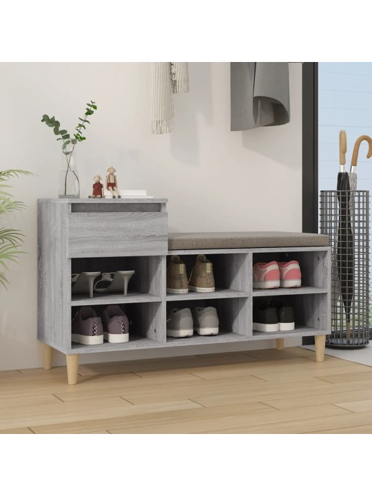 Botník šedý sonoma 102x36x60 cm kompozitní dřevo