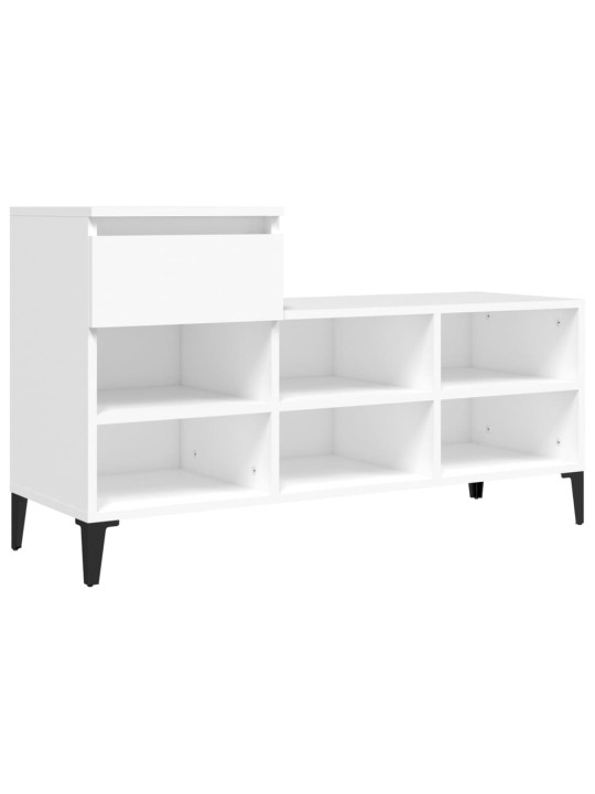 Botník bílý 102x36x60 cm kompozitní dřevo