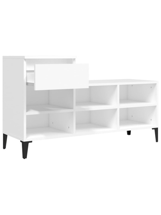 Botník bílý 102x36x60 cm kompozitní dřevo