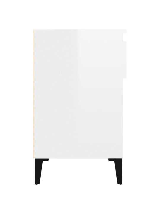 Botník bílý s vysokým leskem 102x36x60 cm kompozitní dřevo