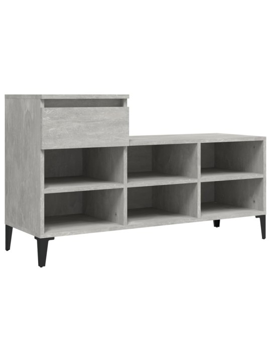 Botník betonově šedý 102x36x60 cm kompozitní dřevo