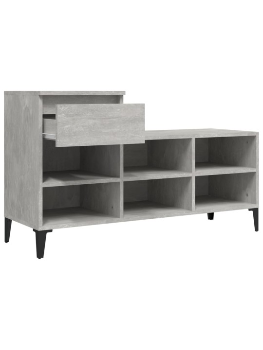 Botník betonově šedý 102x36x60 cm kompozitní dřevo