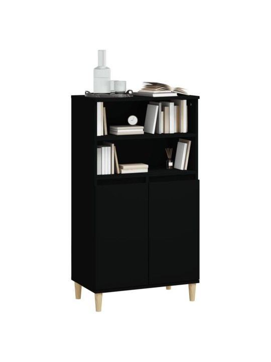 Skříň highboard černá 60 x 36 x 110 cm kompozitní dřevo