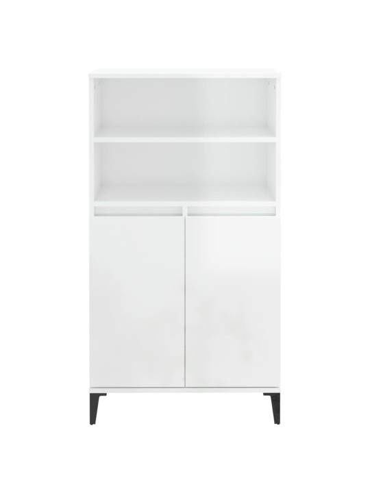 Skříň highboard bílá s vysokým leskem 60 x 36 x 110 cm kompozit