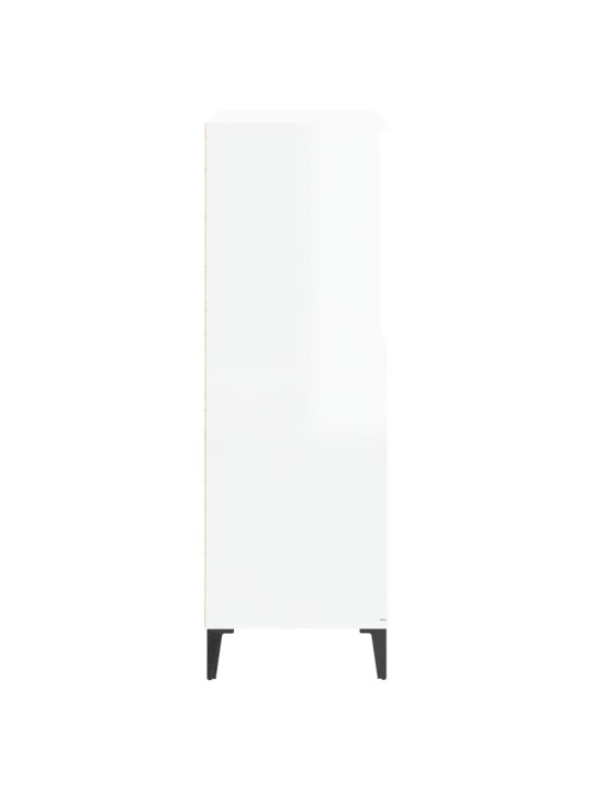 Skříň highboard bílá s vysokým leskem 60 x 36 x 110 cm kompozit