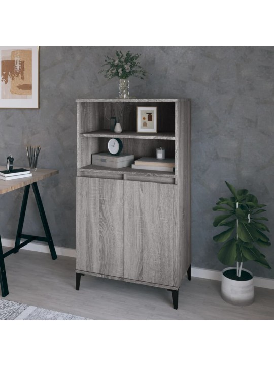 Skříň highboard šedá sonoma 60 x 36 x 110 cm kompozitní dřevo