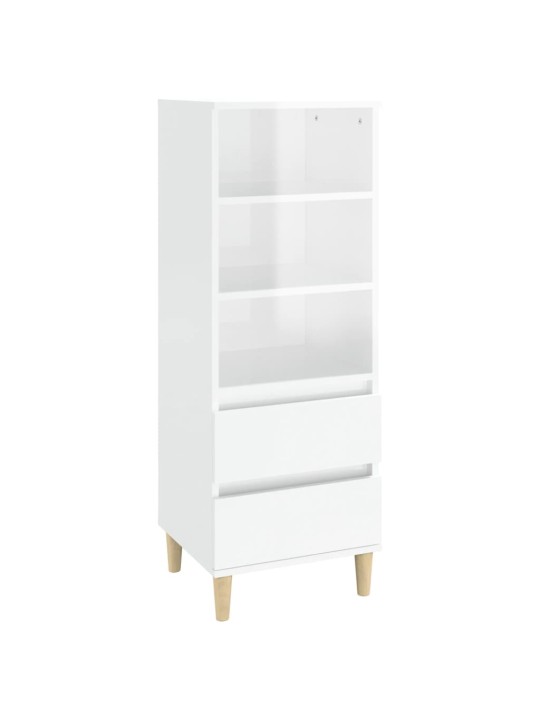 Skříň highboard bílá s vysokým leskem 40 x 36 x 110 cm kompozit