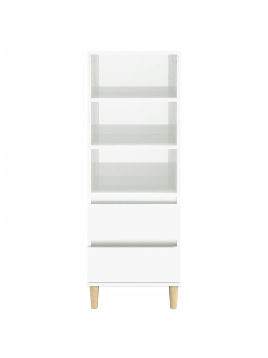 Skříň highboard bílá s vysokým leskem 40 x 36 x 110 cm kompozit