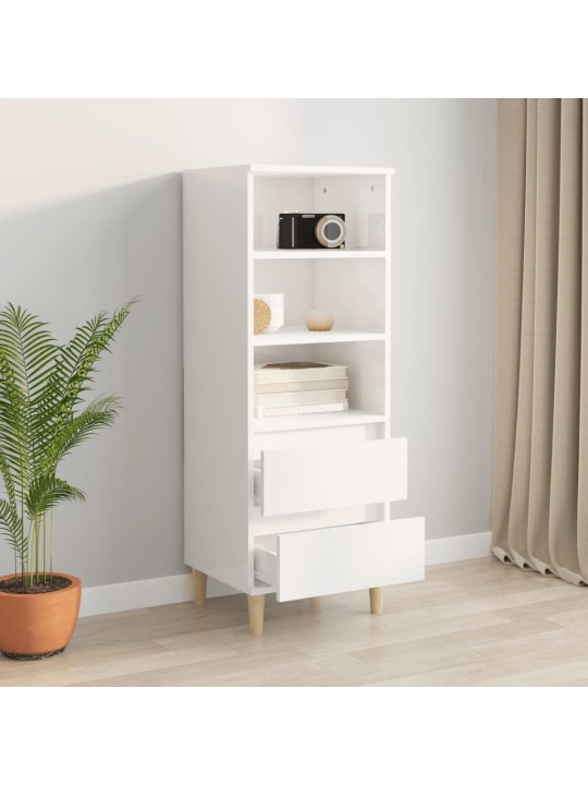 Skříň highboard bílá s vysokým leskem 40 x 36 x 110 cm kompozit