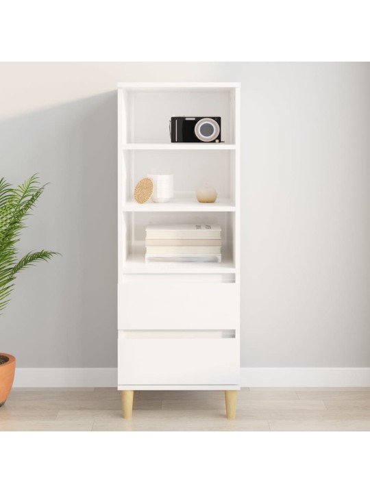 Skříň highboard bílá s vysokým leskem 40 x 36 x 110 cm kompozit